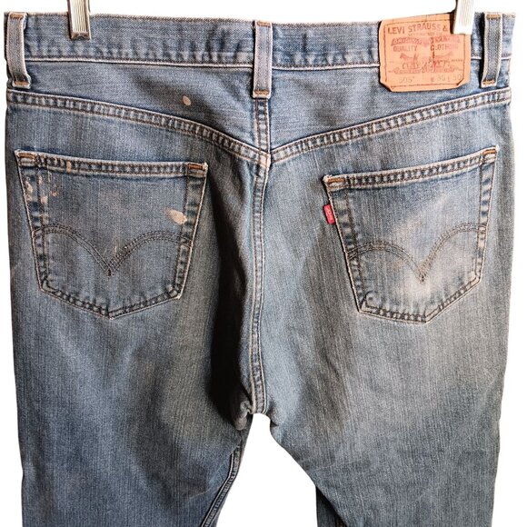 36x30 Levis 505 Regular Fit Blue Denim Jeans Distressed Paint Splatter Y2K - Picture 8 of 10